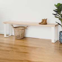 Natural & White Estelle Tasmanian Oak Dining Bench