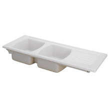 Lusitano Double Bowl Kitchen Sink with Right Drainboard