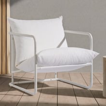 Wesley Outdoor Stainless Steel Lounge Chair