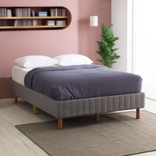 Grey Justin Upholstered Bed Base