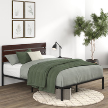 Black Ciria Metal & Bamboo Bed