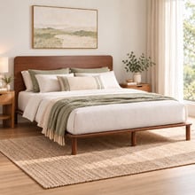 Walnut Portia Bamboo Bed Frame