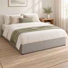 Light Grey Jaliyah Upholstered Gas Lift Bed Base