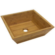 Square Bamboo Bathroom Basin
