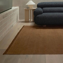 Toffee Emilio Hand-Woven Linen Rug
