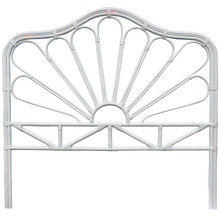 White Bella Rattan Bedhead