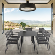 8 Seater Dark Grey Adriano Outdoor Dining Set