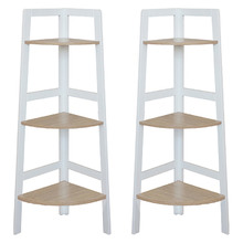 Hawaii 3 Tier Corner Ladder Shelves (Set of 2)