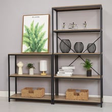 2 Piece Rome Industrial Bookshelves Set