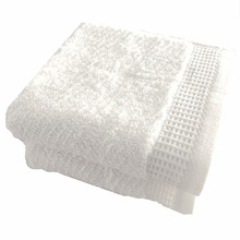 Snow Luna Herringbone Cotton Bathroom Towels (Set of 2)