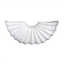 15cm White Scalloped Vase