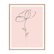 Flower Line 1 Framed Printed Wall Art