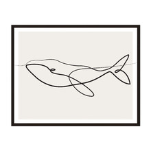 Line Whale Framed Printed Wall Art