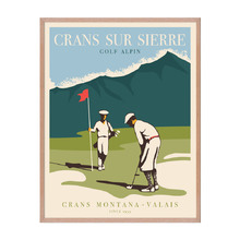 Golf Poster I Framed Paper Print Wall Art