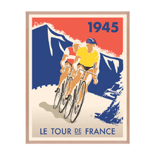 Cycling Poster I Framed Paper Print Wall Art