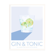 Gin & Tonic Framed Paper Print Wall Art