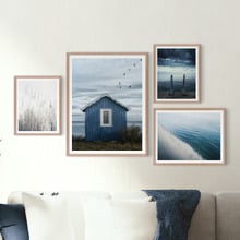 4 Piece Blue Silence Wall Art Set