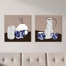 Speckled Stillness Canvas Wall Art Diptych