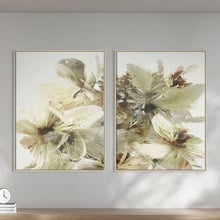 Verdant Blooms Canvas Wall Art Diptych