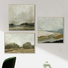 3 Piece Distant Greens Canvas Wall Art Set