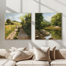 Summer Stroll Canvas Wall Art Diptych
