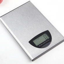Silver 5kg Flat Stainless Steel Kitchen Scale