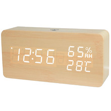 LED Digital Alarm Clock with Humidity & Temperature Display