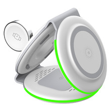 Light Grey 3-in-1 Folding Wireless Charging Pad