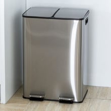 Newton 60L Stainless Steel Dual Bucket Rubbish Bin