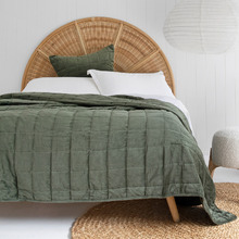 Olive Lush Velvet Coverlet