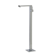 Luxury Chrome Quadro Floor Mounted Bath Mixer