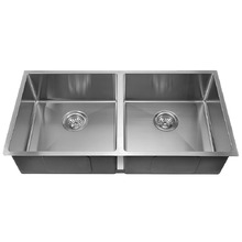 860mm Double Brushed Satin Kitchen Sink