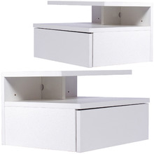 Poller Wall Mounted LED Bedside Tables (Set of 2)