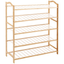 Natural Madeline 5 Tier Bamboo Shoe Rack