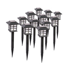 12 Piece Solar Powered LED Garden Lawn Lights Set