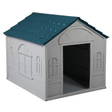 White & Blue Buddy Dog House