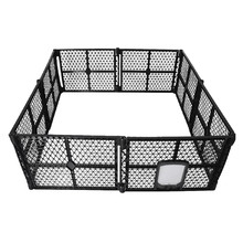 Black 8 Panel Foldable Pet Playpen