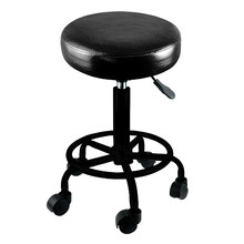Black Dustin Upholstered Adjustable Stool