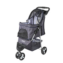 Plaid Pawz 3 Wheel Compact Pet Stroller
