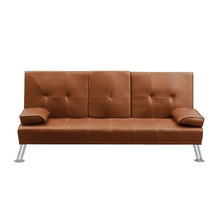 Claude 3 Seater Faux Leather Futon Sofa Bed