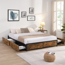 Nero Bed Base with Storage Drawers