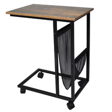 Fergus Side Table with Wheels