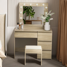 Madelaine 4 Drawer Dressing Table with Stool