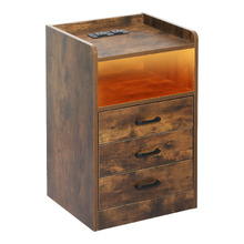 Ulric LED Bedside Table with USB Port & Outlet