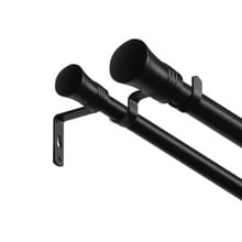 Lena Double Curtain Rod & Finials Set