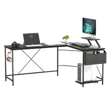 Pietro L-Shaped Desk with Storage Bag
