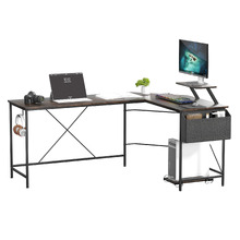 Pietro L-Shaped Desk with Storage Bag