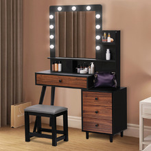 Claire LED Dressing Table & Stool Set