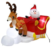Sleigh LED Inflatable Christmas Decoration