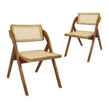 Amistad Rubberwood Lounge Chairs (Set of 2)